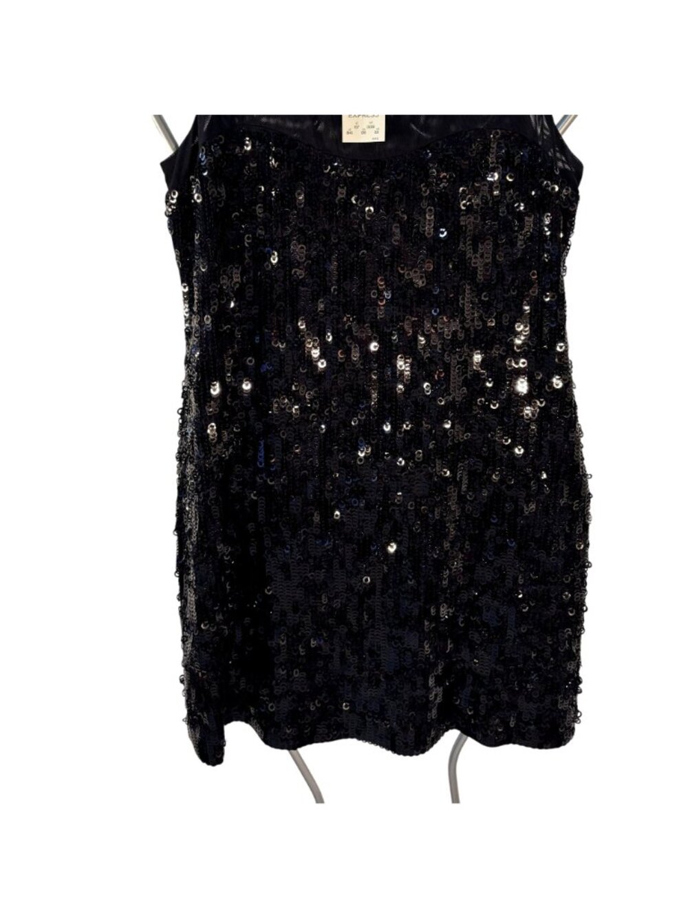 Black Y2k Inspired Sequin Sleeveless Mini Dress By Express S - Picture 8 of 8